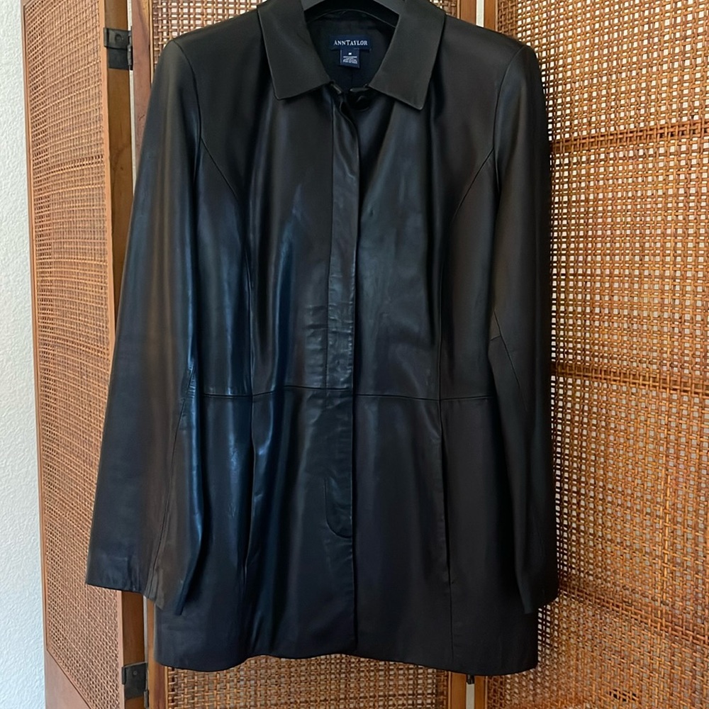 Ann Taylor Leather Jacket/Coat
